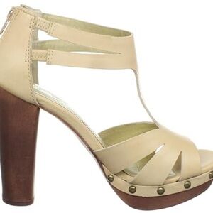 Seychelles  Chant Tan Strappy Platform Heel Sandal